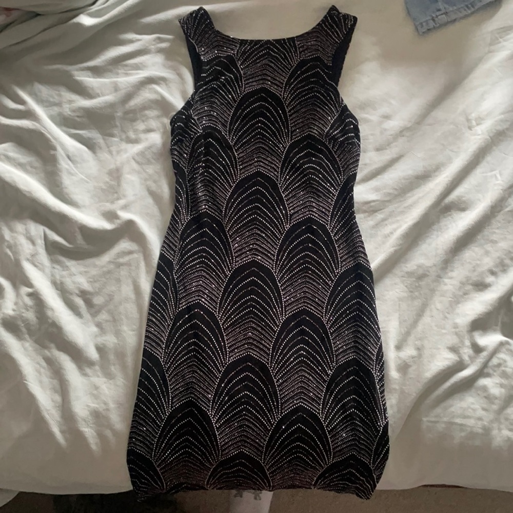 Black sparkly mini dress